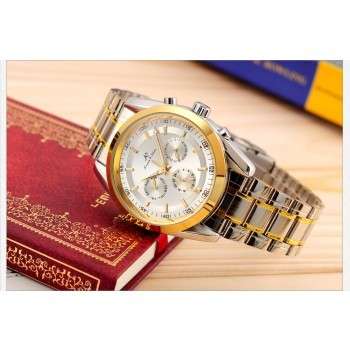 Authentic Luxury Stunning 6 Hands Automatic Mechanical  KRONEN and SOHNE Men's Wrist Watch