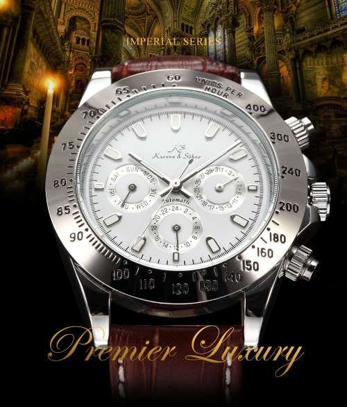 Authentic New Ks Imperial Luxury Men Wristwatch Day Date Display Automatic Mechanical Wristwatch