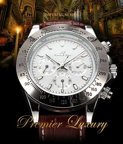 Authentic New Ks Imperial Luxury Men Wristwatch Day Date Display Automatic Mechanical Wristwatch