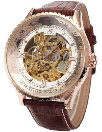 Authentic, brand new and luxury KRONEN & SOHNE Royal Carving Automatic Skeleton Watch