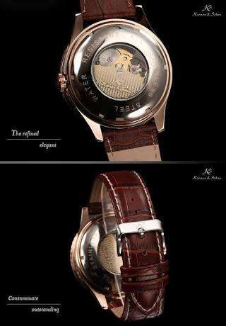 Authentic, brand new and luxury KRONEN & SOHNE Royal Carving Automatic Skeleton Watch