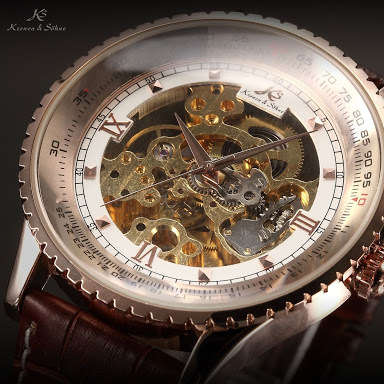 Authentic, brand new and luxury KRONEN & SOHNE Royal Carving Automatic Skeleton Watch