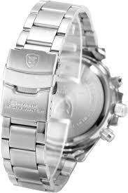 Authentic SHARK Men's Black Dial LCD Dual Time Date Day Digital Sport Stainless Steel Wrist Watch