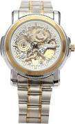 Authentic Brand New KS Royal Carving White Skeleton Mens Steampunk Automatic Mechanical Dress Watch