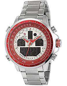 Authentic Brand New Shark Men's Digital/Analog Quartz Day/Date/Alarm Stainless steel Wrist Watch
