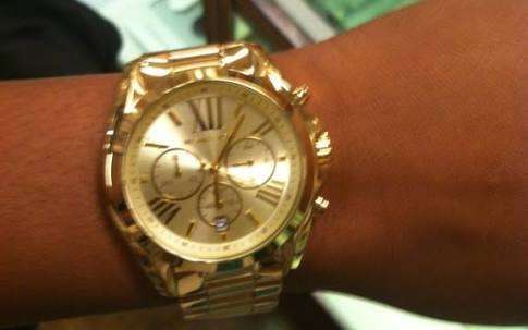 Authentic, Brand New Michael Kors Women's Bradshaw Gold-Tone Watch MK5605