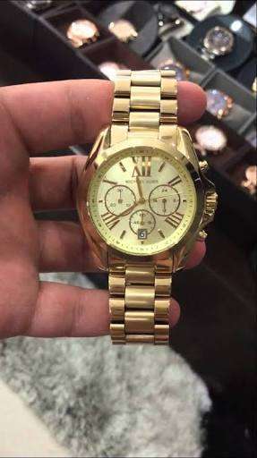 Authentic, Brand New Michael Kors Women's Bradshaw Gold-Tone Watch MK5605