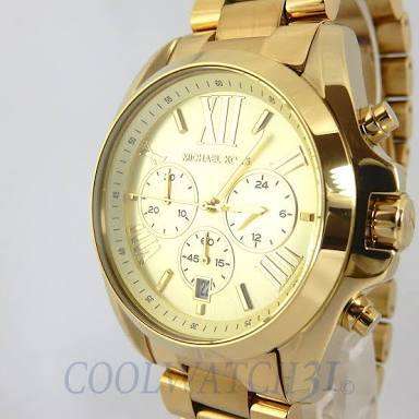 Authentic, Brand New Michael Kors Women's Bradshaw Gold-Tone Watch MK5605