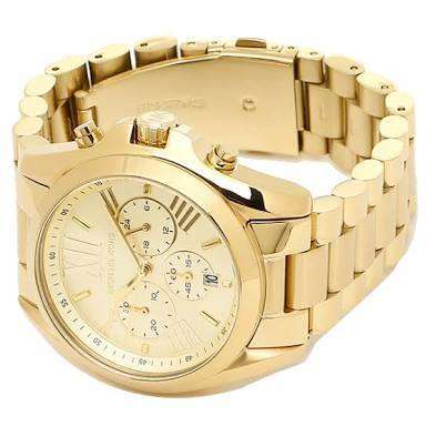 Authentic, Brand New Michael Kors Women's Bradshaw Gold-Tone Watch MK5605