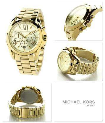 Authentic, Brand New Michael Kors Women's Bradshaw Gold-Tone Watch MK5605