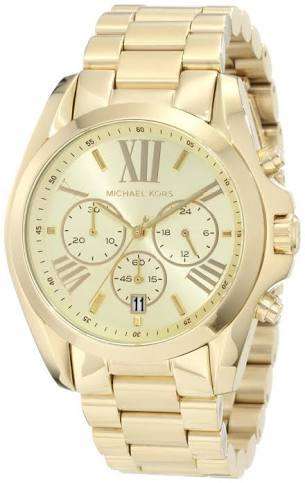 Authentic, Brand New Michael Kors Women's Bradshaw Gold-Tone Watch MK5605