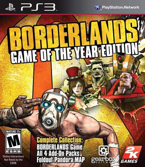 Boarderlands Game Of The Year Edition PS3(LIKE NEW INCLUDING MAP)