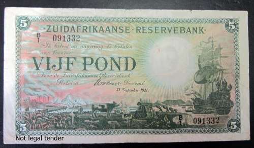## Extremelly rare WH Clegg 5 Pound  Banknote ##