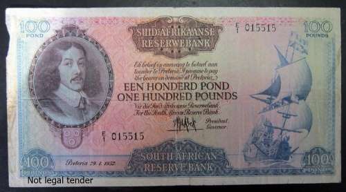 ## 100 Pound M.H. De Kock Banknote ##
