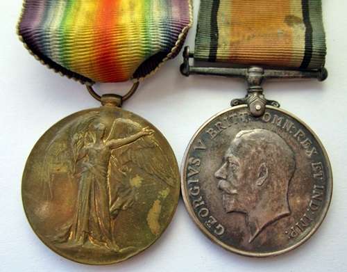 ## WWI Victory & 1914-1918 Medals ** DVR A. Petersen C.A.H.T.C. ##