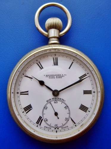## I. Mendelsohn & Co Cape Town Pocket Watch with Letter of History ** Working Condition ##