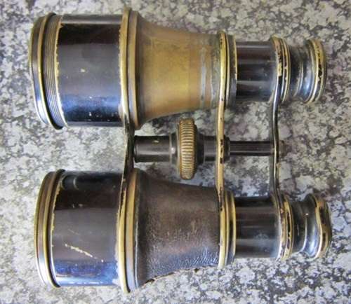 ## Binoculars ** Unknown Origins but Similar to WWI French Make ** See Pictures ##