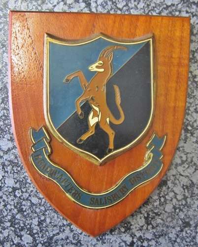## Rhodesian Headquarters Salisbury District Plaque ##