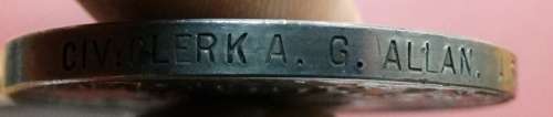 Boer War QSA to Civil Clerk AG Allan ASC 4 Bar