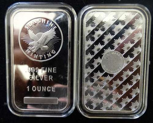 Shunshine Minting  Silver 1 Ounce Bars in Capsule 10 availible