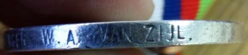 ##  Anglo Boer War Medal To Burger WA van Zijl  ##