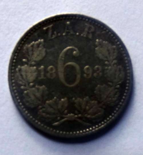 1893 Zuid Afrikaanse Republiek Sixpence