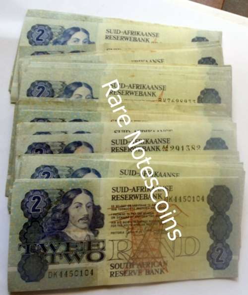 100 GPC De Kock Type Two Rand Notes (Bid per note to take the lot)