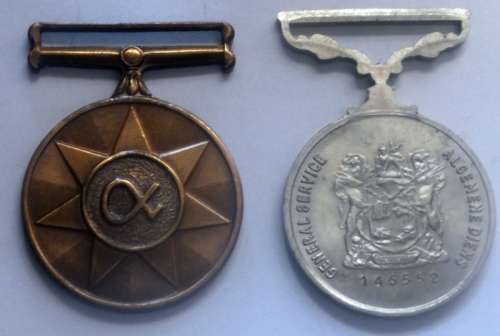 2 SADF Medals as Issued (I didn't research)