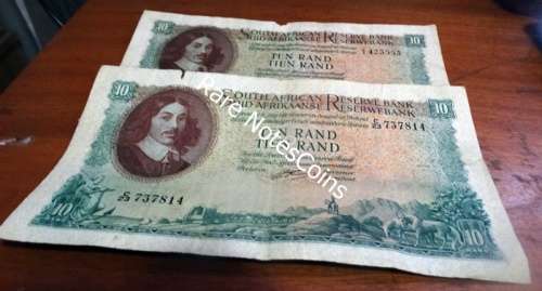 MH De Kock & Rissik Type Set Ten Rand Notes  Make me an Offer