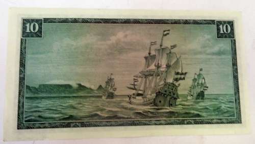TW De Jongh 3rd Issue Eng/Afr Unc Ten Rand Note
