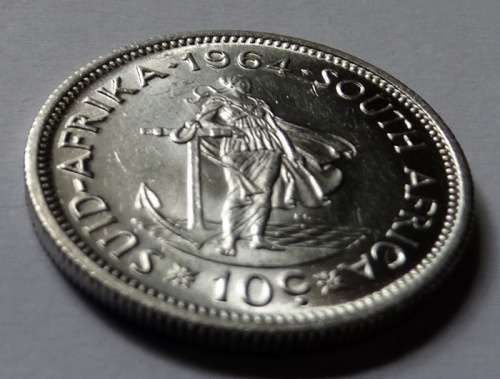 Unc 1964 South African 10c
