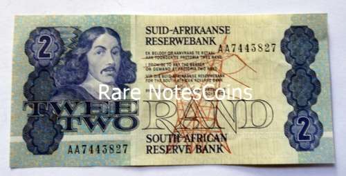 Unc C Stals AA 2nd Issue A/E Two Rand Bank Note