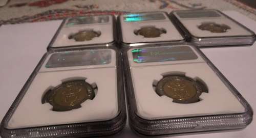5 Mandela 2008 MS65 Coins Worthless Bid per Coin
