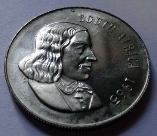 Unc Scarce 1965 South African Silver R1