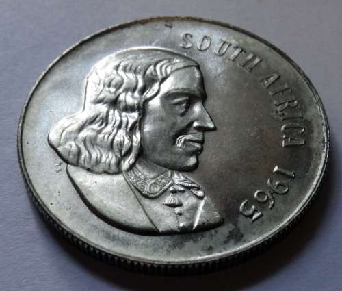 Unc Scarce 1965 South African Silver R1