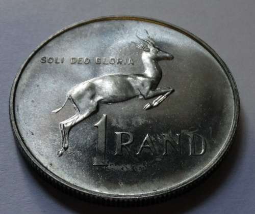 Unc Scarce 1965 South African Silver R1
