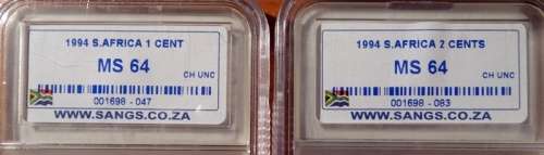 South African Graded 1994 MS64 set
