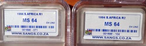 South African Graded 1994 MS64 set
