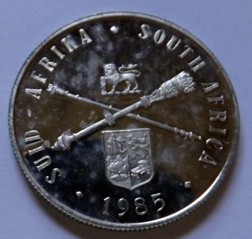 Proof 1985 South African Parliament Silver R1