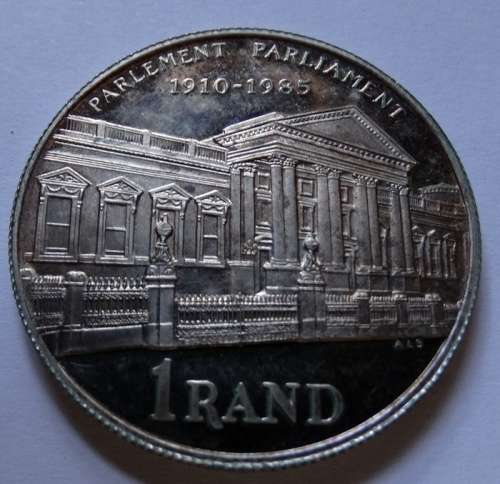 Proof 1985 South African Parliament Silver R1
