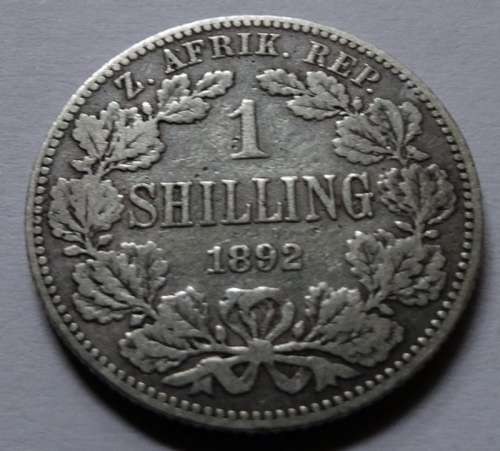 1892  ZAR Shilling 1st Year of Issue
