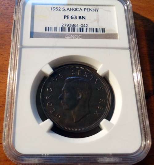1952 South African Penny PF63 BN