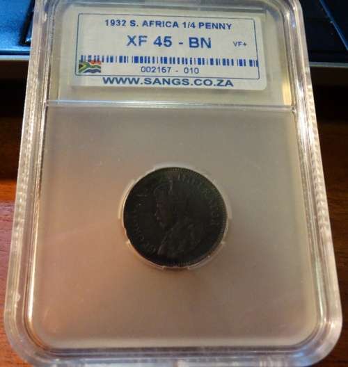 1932 South African XF45 BN Farthing