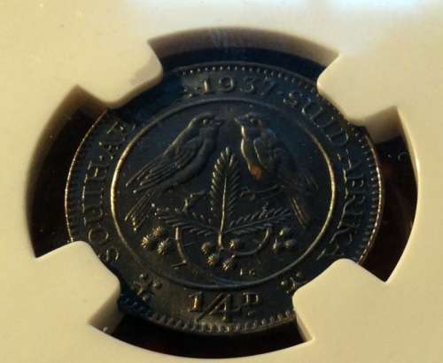 Unc Details 1937 South African Farthing