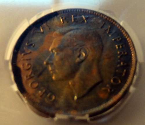 1943 South African AU58 RB Farthing