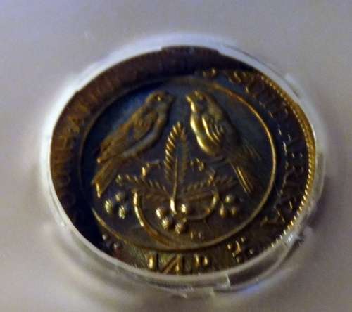 1943 South African AU58 RB Farthing
