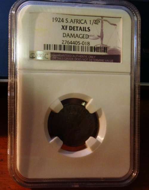 1924 South African XF Quarter Penny