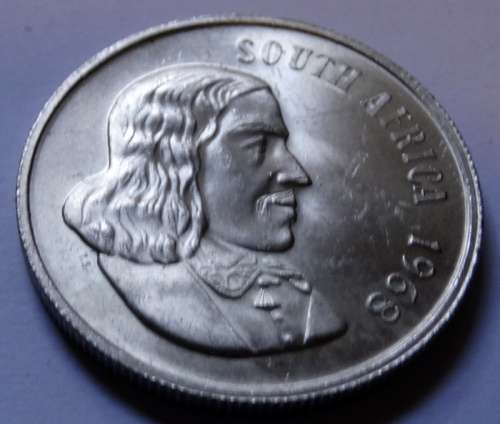 Unc South African English Silver One Rand