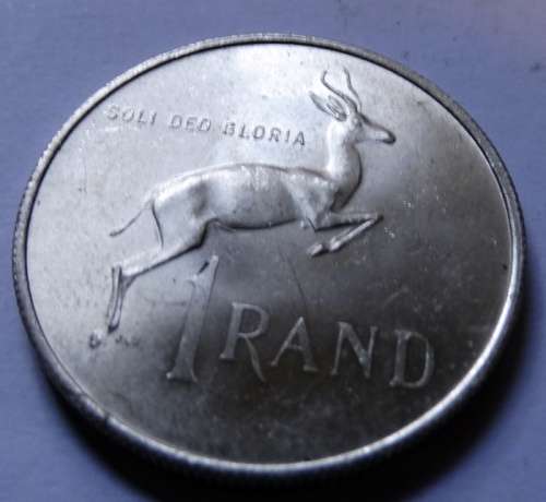 Unc South African English Silver One Rand