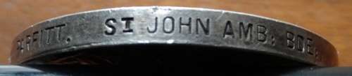 QSA to Orderly W Parfitt St John Ambiance BDE